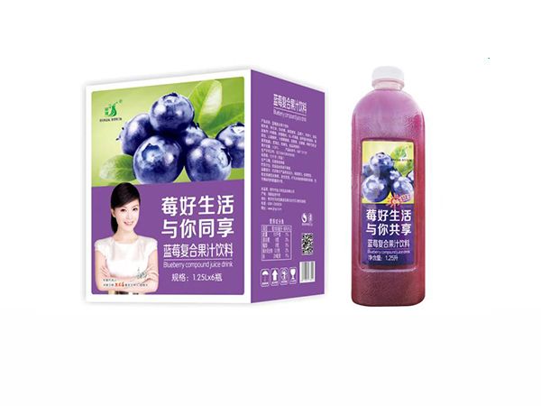 九州華洋 藍莓復(fù)合果汁飲料 1.25LX6瓶