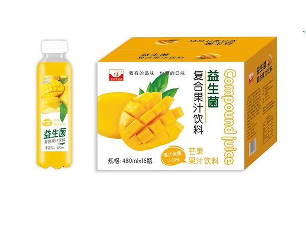 金九華飲品益生菌復(fù)合芒果果汁飲料480mlx15瓶